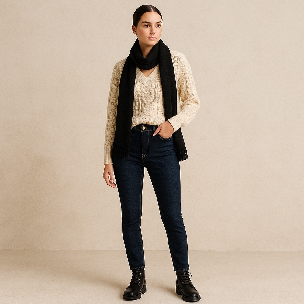 STS Blue High Rise Ankle Skinny Jeans 27L Dark Wash Fall Winter Quiet Luxury - Picture 2 of 10